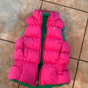 Reversible toddler girl vest